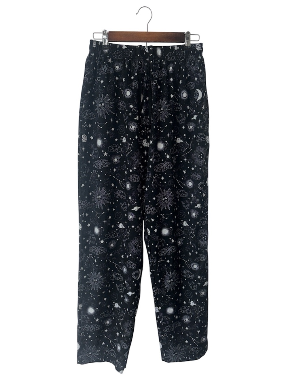 YoungLA Black White Celestial Sun Moon Print Pants Sweatpants Lounge Size Small